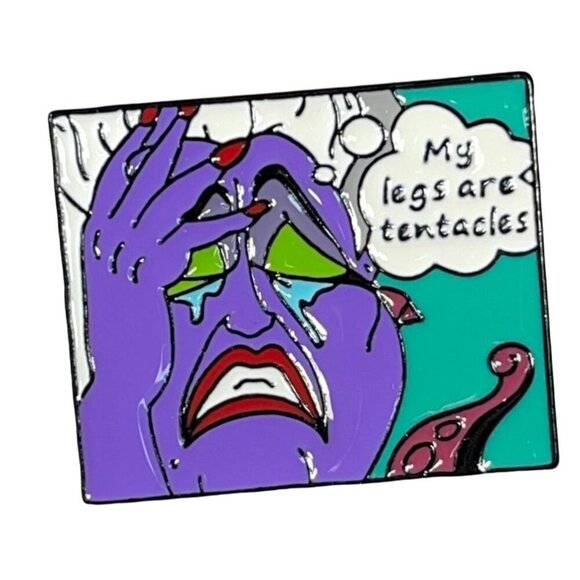 Ursula Villain Lapel Pin Little Mermaid Tentacles Brooch Enamel Pin Jewelry - Picture 1 of 5